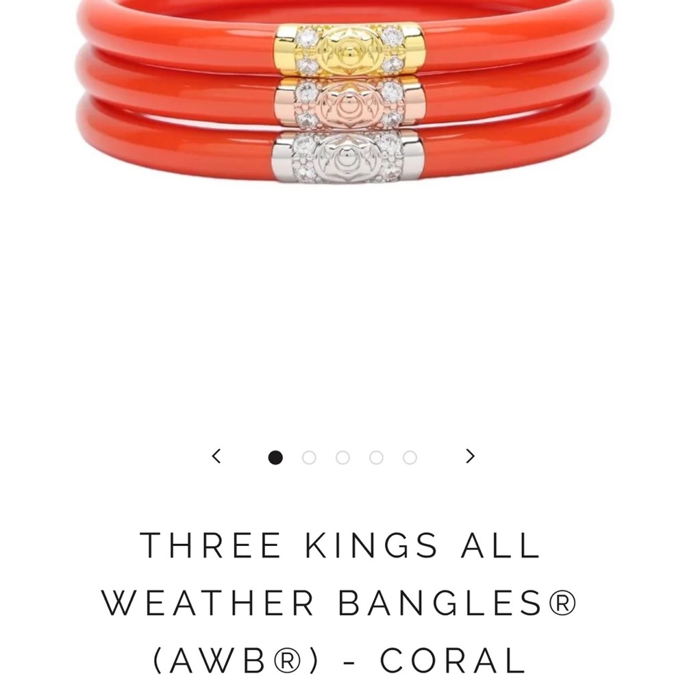 Three kings coral Budhagirl bangles